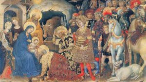 Adoration of the Magi, Gentile da Fabriano (c1370–1427), 1420; Uffizi Gallery, Florence
