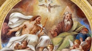 Fresco of the Holy Trinity, Giovanni Maria Conti della Camera (1614–1670), c.1660; Chiesa di Santa Croce, Parma