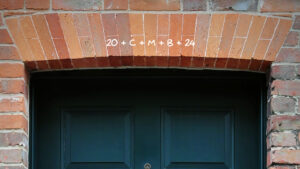 Front door with Epiphany inscription