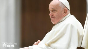 Pope Francis at the Vatican in April 2025